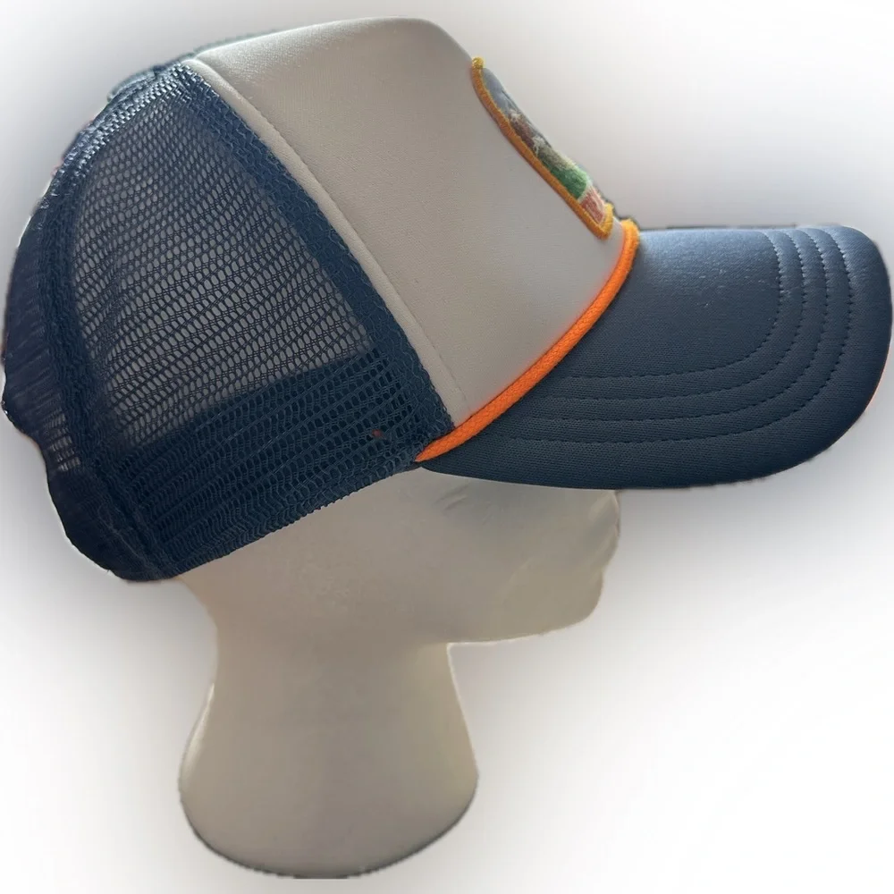 The North Face Snapback Mesh Back‎ Trucker Hats Blue One Size Lot of 2